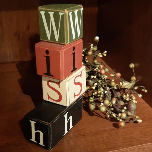 Country decor WISH blocks - Picture 3 of 3